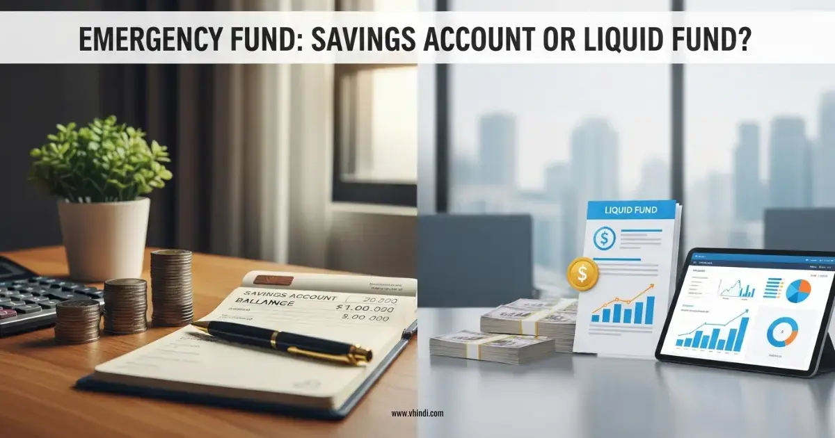 Emergency Fund, Savings Account vs Liquid Fund, Best option for emergency fund, High-interest savings account India,